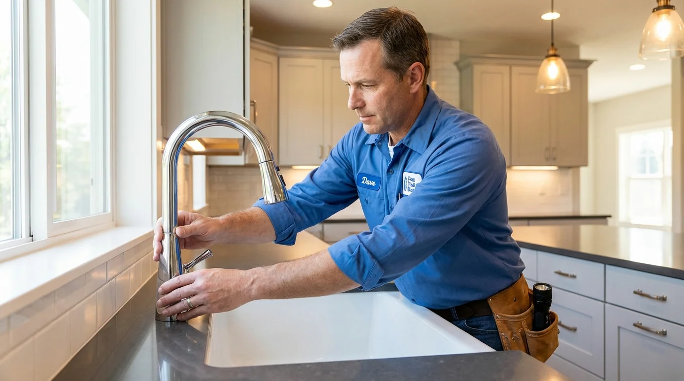 Kitchen faucet installation by Johns Plumbing LLC in Oradell